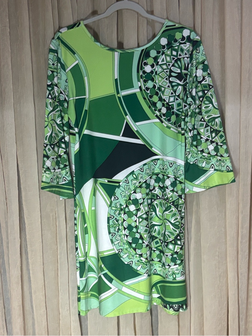 White Mark Green Multi-Pattern Midi Dress - Picture 6 of 6